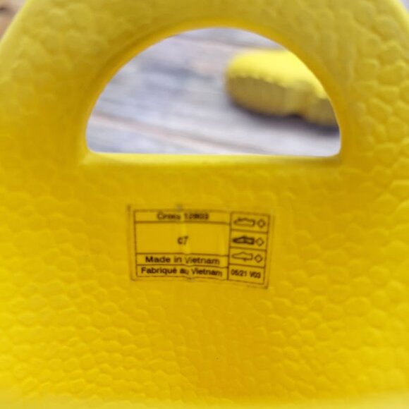 Crocs Kids Yellow Rubber Boots, Kids Handle it Rain Boots Size 7 - Picture 7 of 7